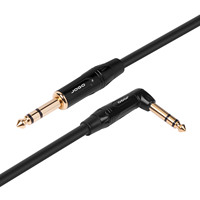 Professional Instrument Cable Guitar for Speaker Bass Keyboard 6.3mm Straight to Right Angle AWG24 Conductor PVC Jacket in Stock