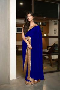 Bollywood Designer Saree Designer Mirror Work Flower Design Soft <b>Silk</b> <b>Fabric</b> Digital Print Maroon Color Sari with Blouse India Apparelgarment - Product Image 4