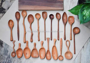 Cuillère de service et de cuisson en bois cuillères marron en bois ustensile de cuisine, cuillère en bois, cuillère de cuisson 99GD - Product Image 2
