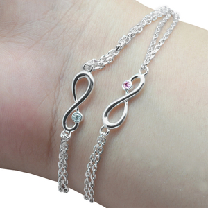 Pulseras Infinito de Plata de Ley 925 con Circonita de Taiwán - Regalo Moderno para Fiestas y Bodas - Product Image 4