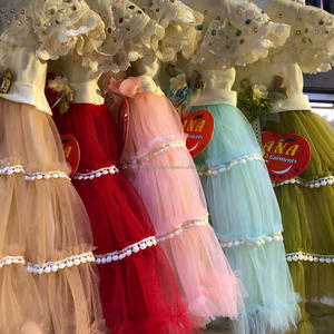 Robe de cérémonie pour bébé fille, robe de princesse à volants avec bandeau, robe formelle en laine florale - Product Image 6