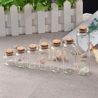 Diamètre 30mm 10ml 15ml 20ml 25ml 30ml 40ml 55ml bouteilles pots cadeaux avec liège artisanat bouteille vide bonbons thé pilules conteneurs