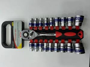 19PCS <span class=keywords><strong>1</strong></span>/<span class=keywords><strong>2</strong></span> "Dr <span class=keywords><strong>Socket</strong></span> <span class=keywords><strong>Wrench</strong></span> Set con soporte de plástico (código azul) Juego de herramientas, Kit de herramientas de mano para el hogar general - Product Image 3