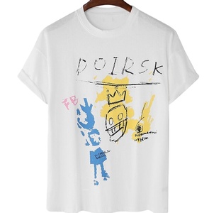 Camiseta de algodón de primera calidad para hombre con cuello redondo y manga corta, tela transpirable cómoda para ropa informal y trajes diarios - Product Image 5