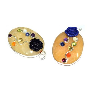 รับจี้รูปวงรีแฟนซี Aventurine สีเหลืองออนไลน์: จี้รูปไข่จักระแฟนซีสีเหลือง - Product Image 1