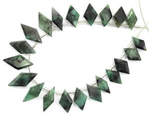 หินมรกตธรรมชาติ1เส้นสวยงาม21ชิ้นลูกปัด Briolette ทำด้วยมือเครื่องประดับขายส่ง - Product Image 5