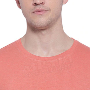 Venta al por mayor de los hombres de patrón sólido de punto camiseta 220 gramos de peso de la tela precio barato para la venta - Product Image 4