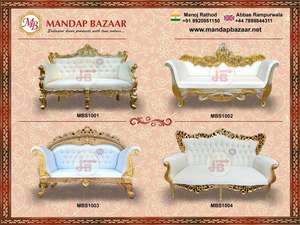 Canapé de mariage luxueux modèle 57 pour la mariée pour les événements de fête et la décoration Mandap dans le produit de décorations de mariage de style luxe - Product Image 3