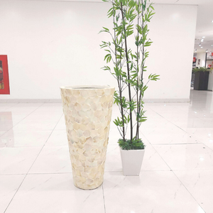 Macetero de corte redondo de M.O.P/florero, decoración hecha a mano para el hogar, carcasa de perlas, el más nuevo artículo de florero alto - Product Image 4