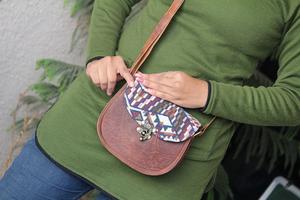 Handmade Jacquard Leather Crossbody <b>Bags</b> Leather Casual <b>Bags</b> Boho Hippie <b>Bags</b> - Product Image 5