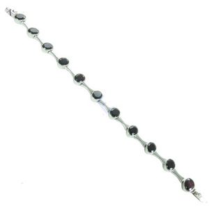 <b>Garnet</b> Gemstone Silver <b>Bracelet</b> - Product Image 2