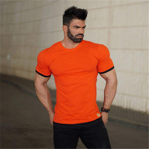 T-shirt en polyester/coton de haute qualité pour hommes T-shirt à col rond coupe ajustée à manches courtes T-shirt écologique décontracté - Product Image 1