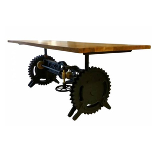 2021 Mới Hiện Đại Rắn Keo Gỗ Bát Giác 6 Chỗ Ngồi Bàn Ăn Với Gang Cơ Sở Chiều Cao Có Thể Điều Chỉnh Phòng Khách Phòng Ngủ - Product Image 4