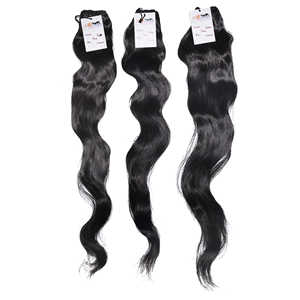 ขายส่งที่ยังไม่ได้8-32นิ้ว100% เวอร์จินมนุษย์ธรรมชาติสีดำดิบอินเดียหยักผม,มิงค์เวอร์จินหนังกำพร้าชิดผม - Product Image 2