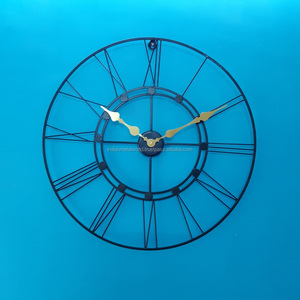 Horloge murale vintage en métal noir, décoration moderne ronde, en forme de cercle, art mural, vente en gros, livraison gratuite - Product Image 5