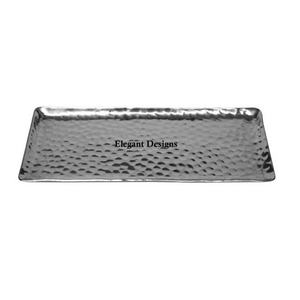 Plato para servir de Metal elegante hecho a mano, plato Rectangular de aluminio de Color naranja, bandeja de diseñador - Product Image 5