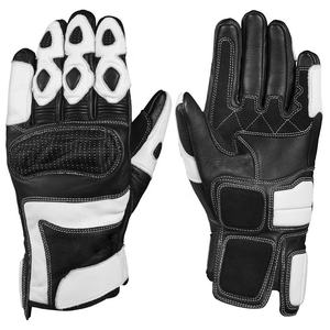Gants longs en cuir de vachette avec protection dure des jointures Gants moto - Product Image 2