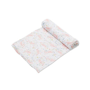 Hot selling customizable baby muslin <b>swaddle</b> wrap with private label and custom packaging from indian manufacturers - Product Image 1