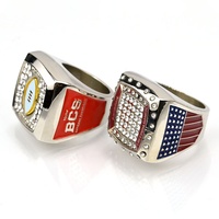 Bague de luxe en diamant pour le Sport, anneau en métal plaqué or, personnalisés, pour réédition des événements, accessoire pour les jeunes