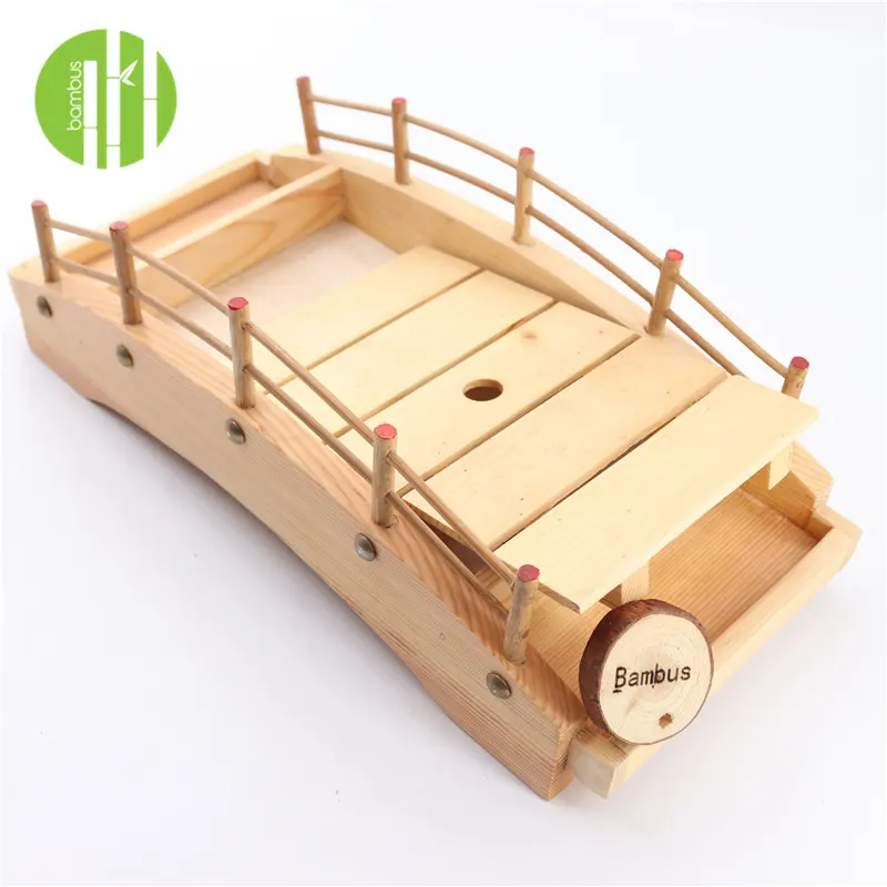 Excellent quality unique handmade craft wooden sushi bridge for sale