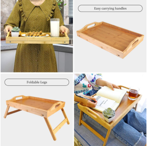 ถาดเสิร์ฟไม้ดีไซน์สวย ขาพับได้ คุณภาพสูง โลหะสร้างสรรค์ TCM-511 รูปทรงสี่เหลี่ยมผืนผ้าอเนกประสงค์ โลหะแบบกำหนดเองได้ - Product Image 3