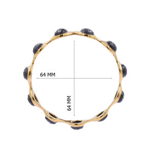 Brazalete chapado en oro con forma redonda de Hypersthene - Product Image 4