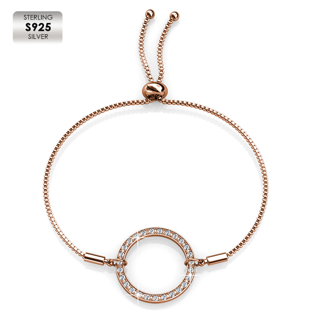s925 18K Rose Gold Plated Delicate Women Bracelet