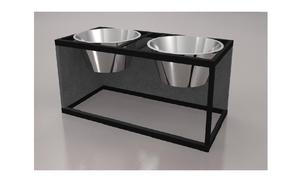 Bol de chien en acier inoxydable et bois, vente en gros, fournisseur depuis l'inde - Product Image 3