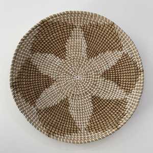 Panier en jonc de mer Art déco à motif bohème taille personnalisée Panier en jonc de mer rond à suspendre du Vietnam - Product Image 3