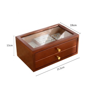 Tùy Chỉnh Đồ Trang Sức Bằng Gỗ Box Với Ngăn Kéo 2-Tầng Hiển Thị Bằng Gỗ Trường Hợp Khắc Đồ Trang Sức Bằng Gỗ Hộp - Product Image 6