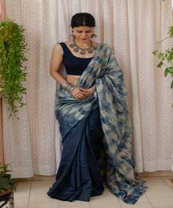 Banarasi soie Jacquard Saree avec chemisier femmes portent des dames fête Festival tenue quotidienne doux coton soie Sari en gros bas prix ApparelGarment - Product Image 4