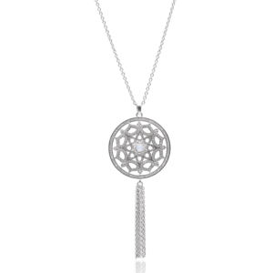 Pendentif rond en argent Sterling 925k fait à la main, Design traditionnel avec pompon, artisanat turc tendance, vente en gros - Product Image 1