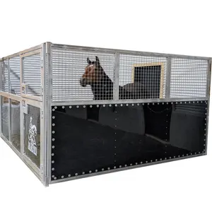 2024 used Australian & American standard portable horse stable stalls fence panels /mew/barn front doors for sale(XMR)