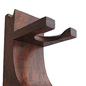 Soporte de peluquero profesional Maquinilla de afeitar de madera de alta calidad y soporte de brocha de afeitar Hecho de acero inoxidable y metal - Product Image 3