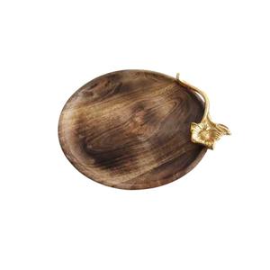 Fournisseur de plateau de service en bois d'excellente qualité, plateau de service en gros fait à la main plat de service décoratif à bas prix - Product Image 1