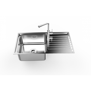 Fregadero de cocina prensado de acero inoxidable, sin mesa de trabajo, OEM/ODM, precio de fábrica - Product Image 4