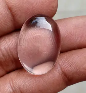 Gevşek taş Crystal Clear kuvars Cabochon