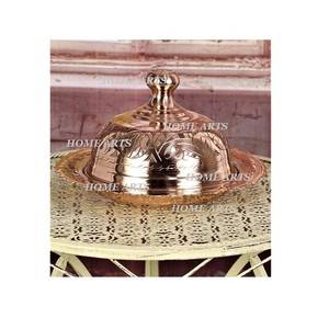 Plato de cobre hecho a mano para mantequilla, plato cargador, tamaño personalizado, forma redonda, plato de mantequilla para el hogar, Hotel y restaurante - Product Image 1