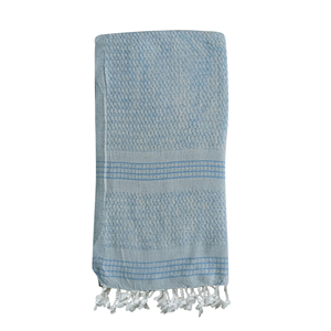 Serviettes de plage en coton lin, 90x170cm 35x66 "Made in Turkey Fair-trade Hammam Peshtemal Fouta-Vert - Product Image 3