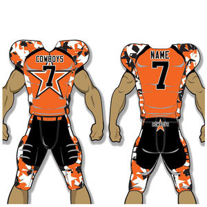 เสื้อฟุตบอลอเมริกันปรับแต่งได้เสื้อสั้นโพลีเอสเตอร์/ ตาข่ายพิมพ์ลายยูนิฟอร์มสวมใส่สบาย - Product Image 3