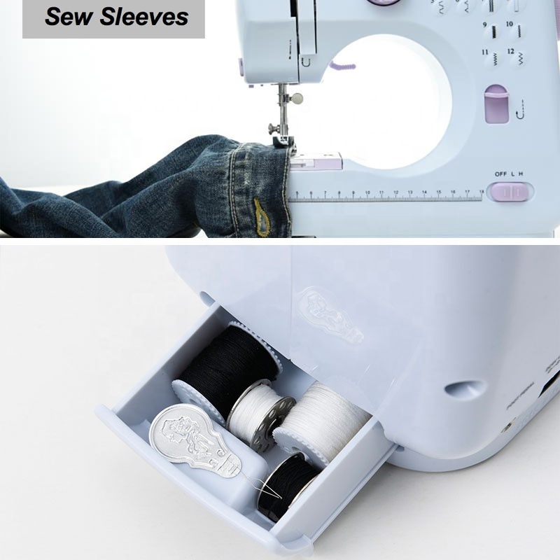 Portable Mini Simple Plastic Needlework Quilting Handycraft Tool 12 Stitch Lockstitch Overlock Machine Multi Country Plug · image 3