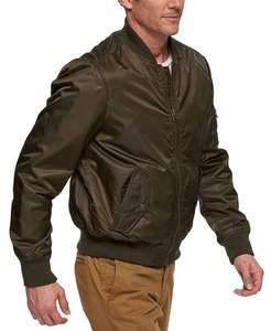 Nueva Chaqueta Bomber de Moda para Hombre, Talla Grande, Transpirable, de Primavera, con Forro Acolchado de Piel de Oveja y Cremallera Larga, Venta al por Mayor - Product Image 5