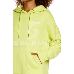 Ventes en gros de sweats à capuche en polaire doux pour l'hiver, design et logo personnalisés, à carreaux, respirants, coupe-vent, avec poches avant pour femmes - Product Image 4