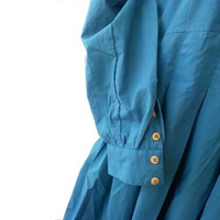 Robe Abaya Turquoise pour Femmes Taille XXL en Tissu de Bambou Écologique avec Boutons sur le Devant, Manches à Revers, Respirante, Traditionnelle Musulmane Quatre Pièces