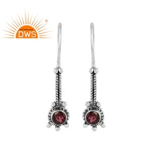 Socofy — boucles d'oreilles en pierre précieuse de Tourmaline rose, bijoux argentés, styliste pour femmes - Product Image 1