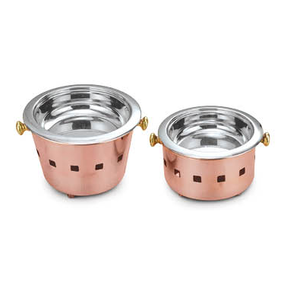 Casseroles en métal cuivrées tendance chauffe-plat chauffe-plats pour mariage servant des ustensiles de cuisine hot pot buffet en gros - Product Image 3