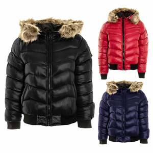 Chaqueta Bomber Acolchada de Invierno para Mujer, Corta, Brillante, Teñida, Impermeable, Resistente al Viento, Ecológica, 100% Poliéster - Product Image 1