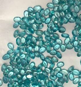 อัญมณีอะพาไทต์สีฟ้าธรรมชาติขนาด5มม. 6มม. 7มม. - Product Image 1