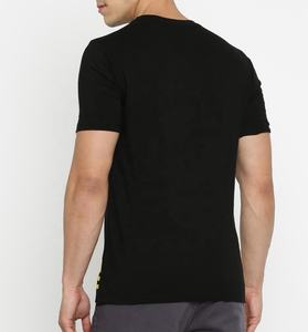 Men's Casual T-Shirt Custom Printed Logo and Wording Black Cotton 100% Cotton Material - Product Image 5