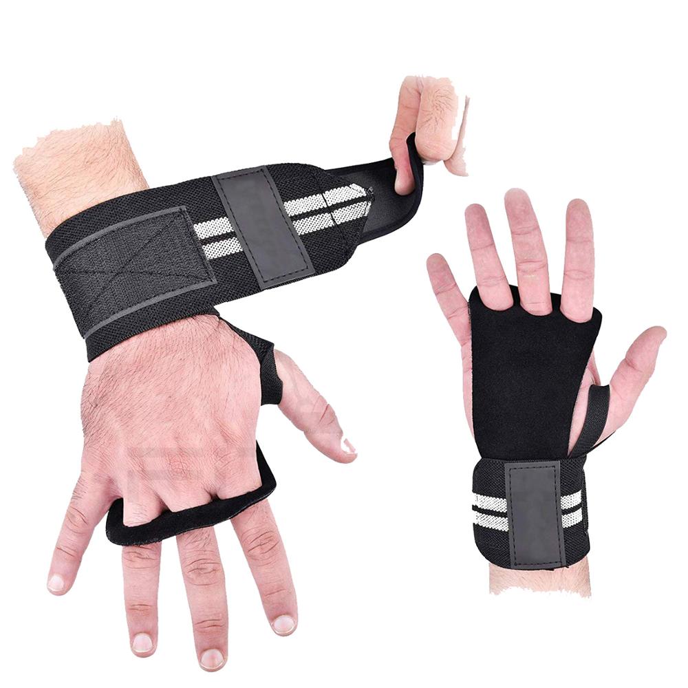 Weight Lifting Gloves with Built-in Wrist Wraps, Full Palm Protection & Extra Grip. Great for Pull Ups, CrossTraining, Fitness,